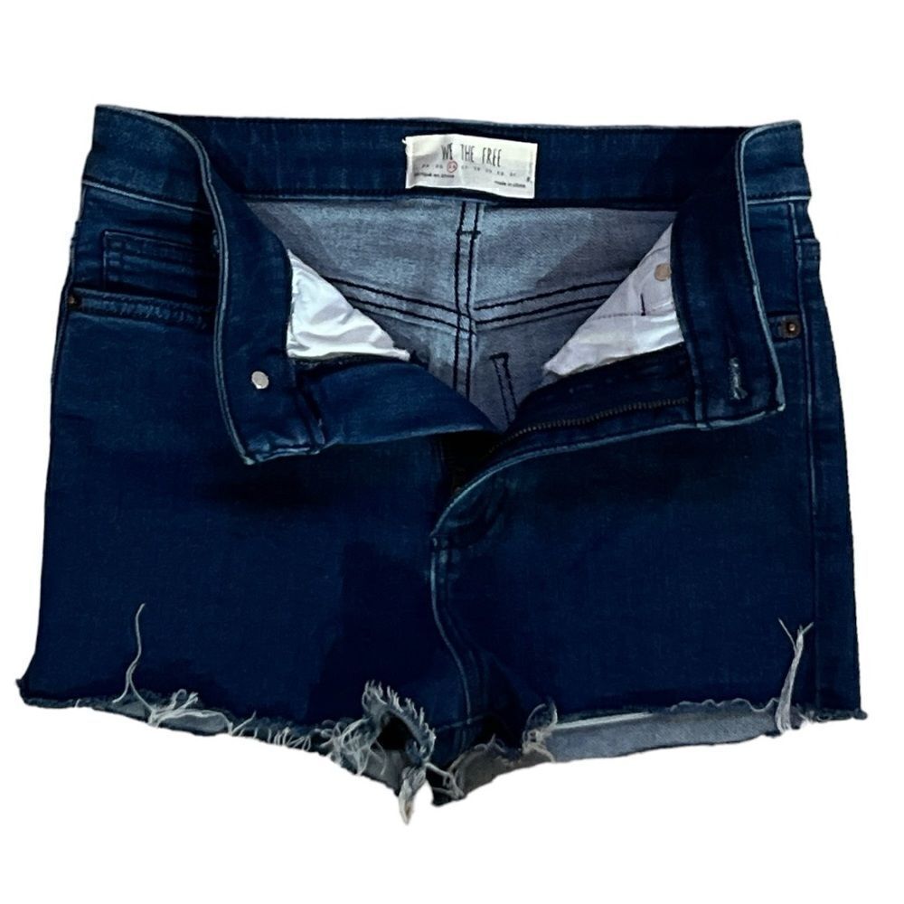 We The Free x Free People High & Tight Cut-Off Shorts Raw Hem - Picture 3 of 6